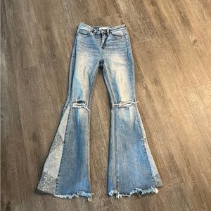 Bridge by Gly buckle flare denim Jeans 25 long